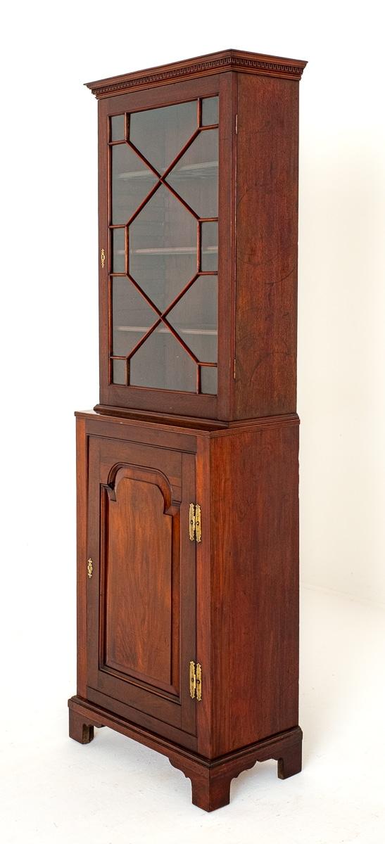 Georgian Mahogany Glazed Tall Bookcase