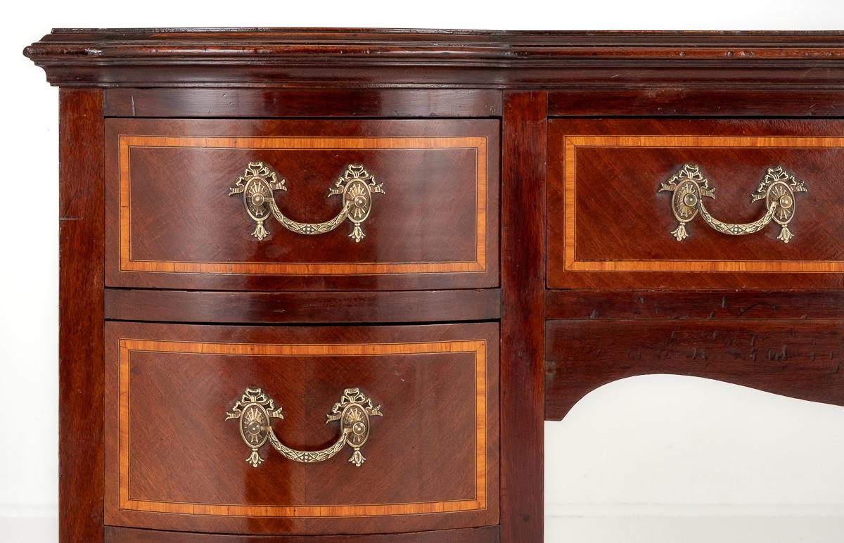 Sheraton Revival Mahogany Writing Desk
