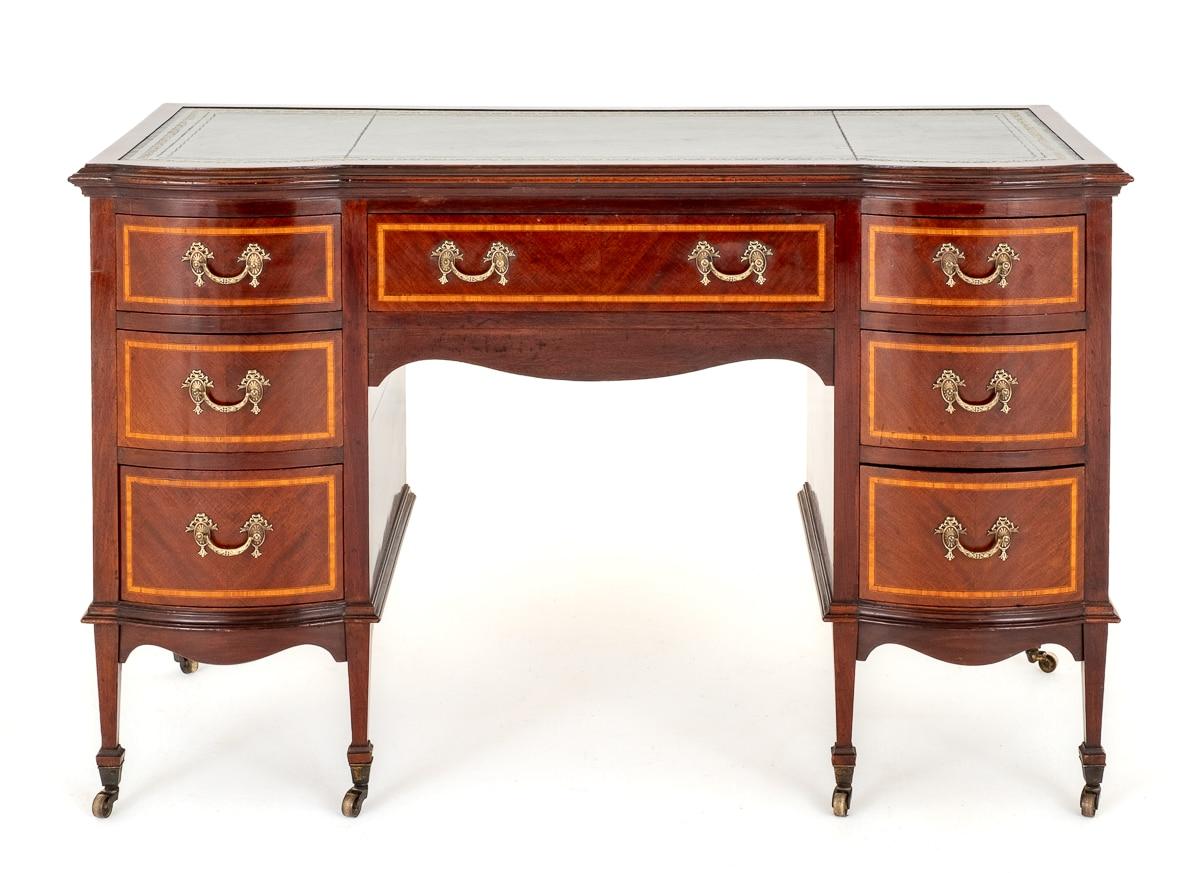 Sheraton Revival Mahogany Writing Desk