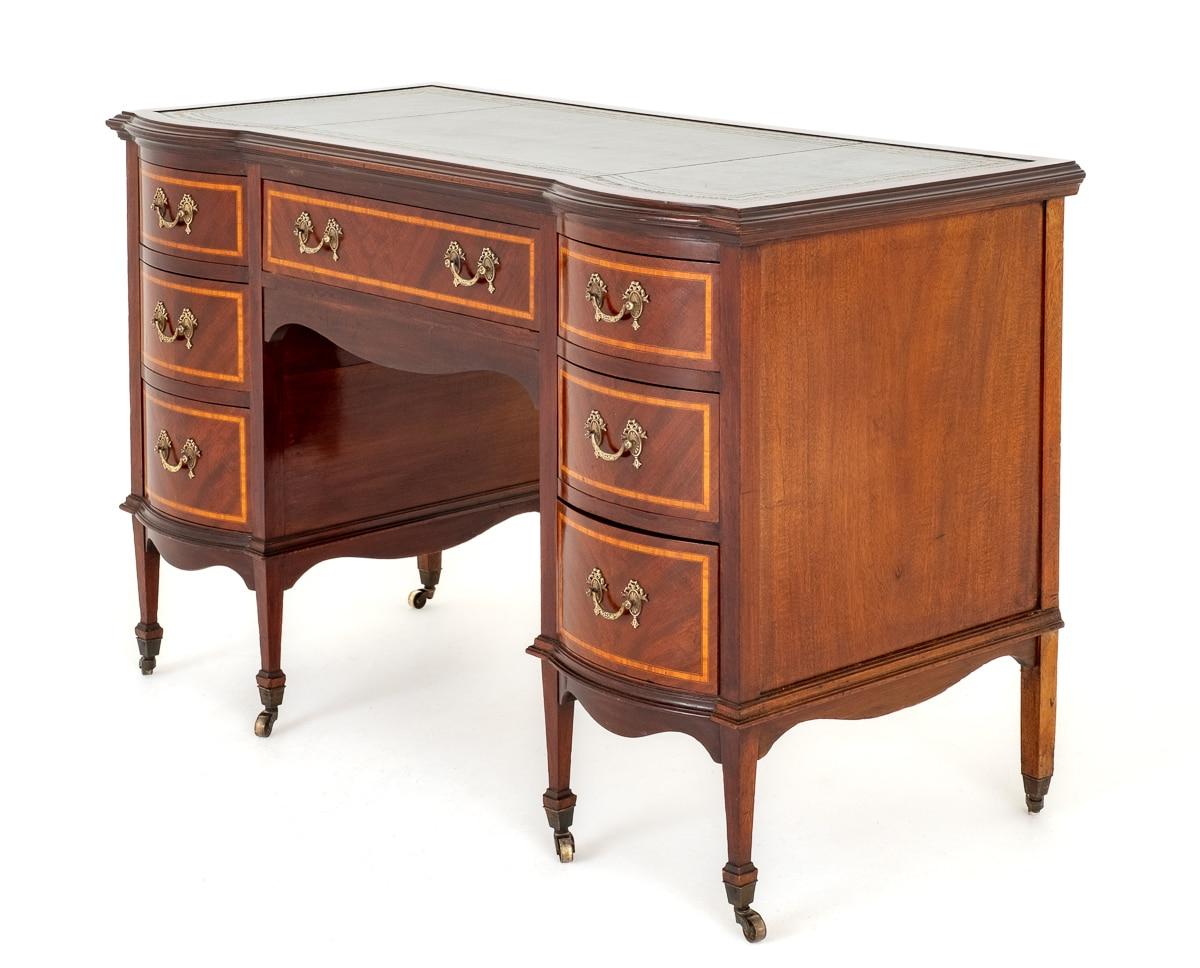 Sheraton Revival Mahogany Writing Desk