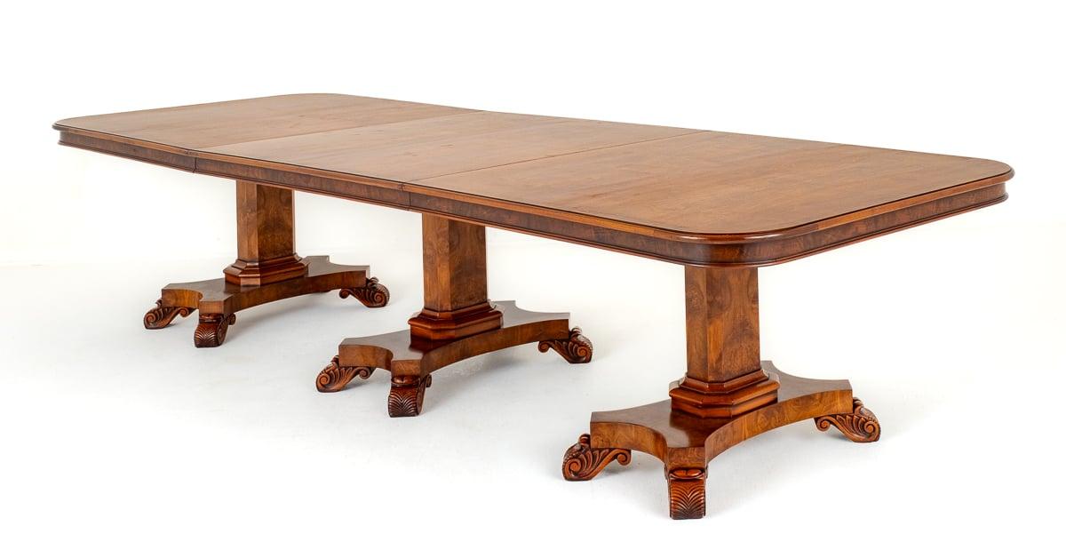 George Bullock Style Walnut Extending Dining Table