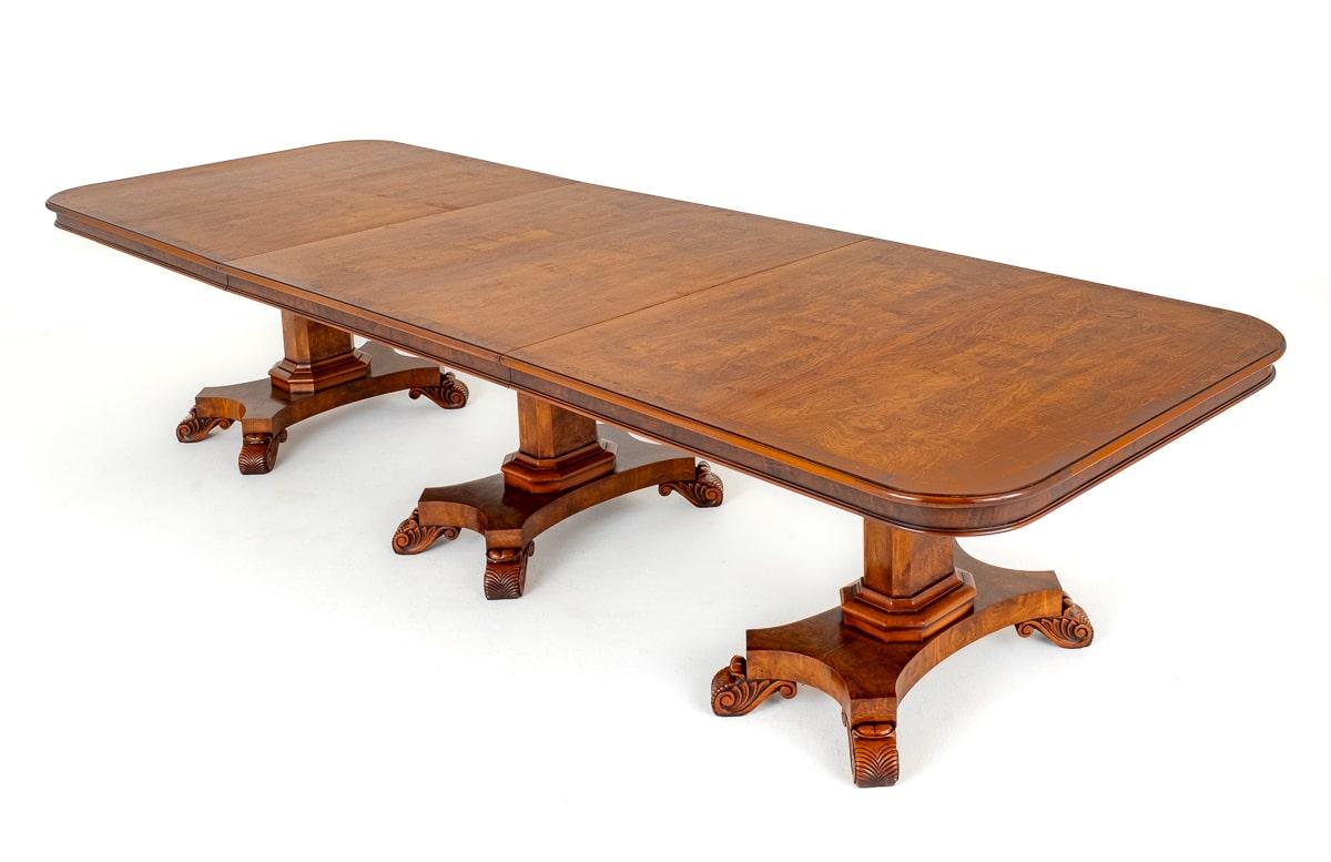 George Bullock Style Walnut Extending Dining Table
