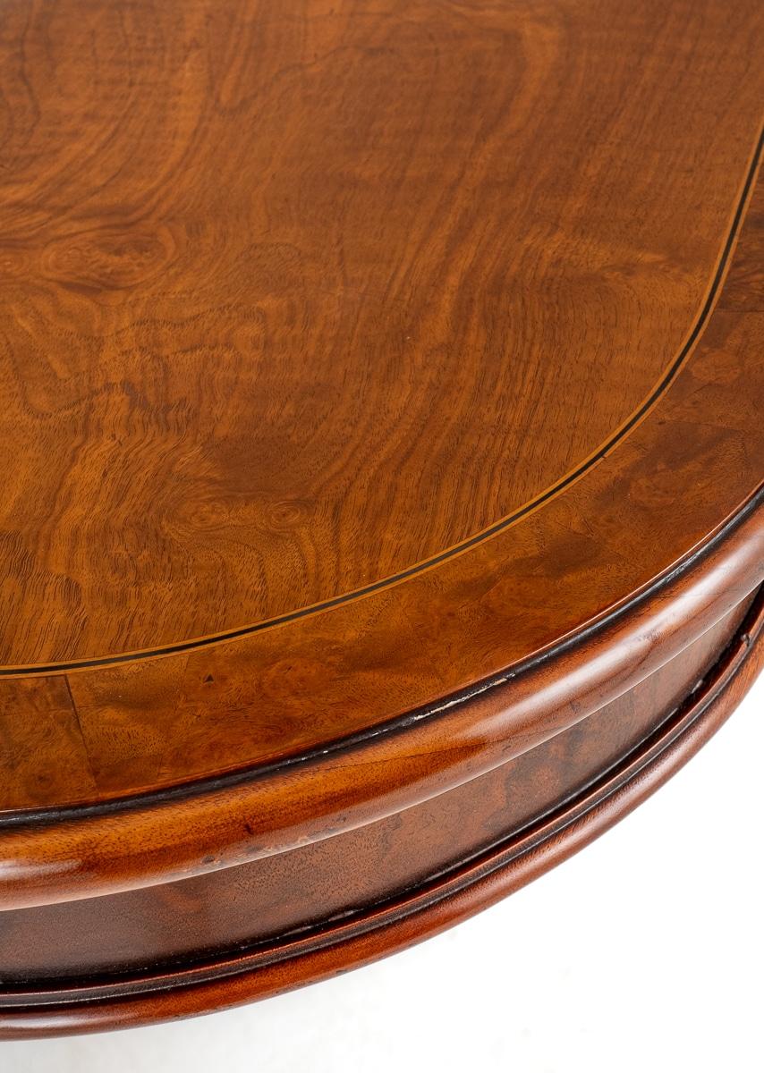 George Bullock Style Walnut Extending Dining Table