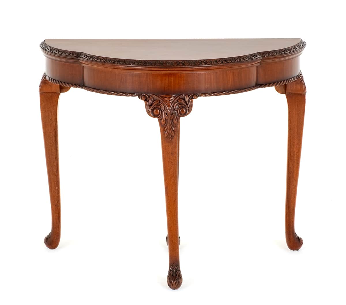 Mahogany Queen Anne Style Games Table