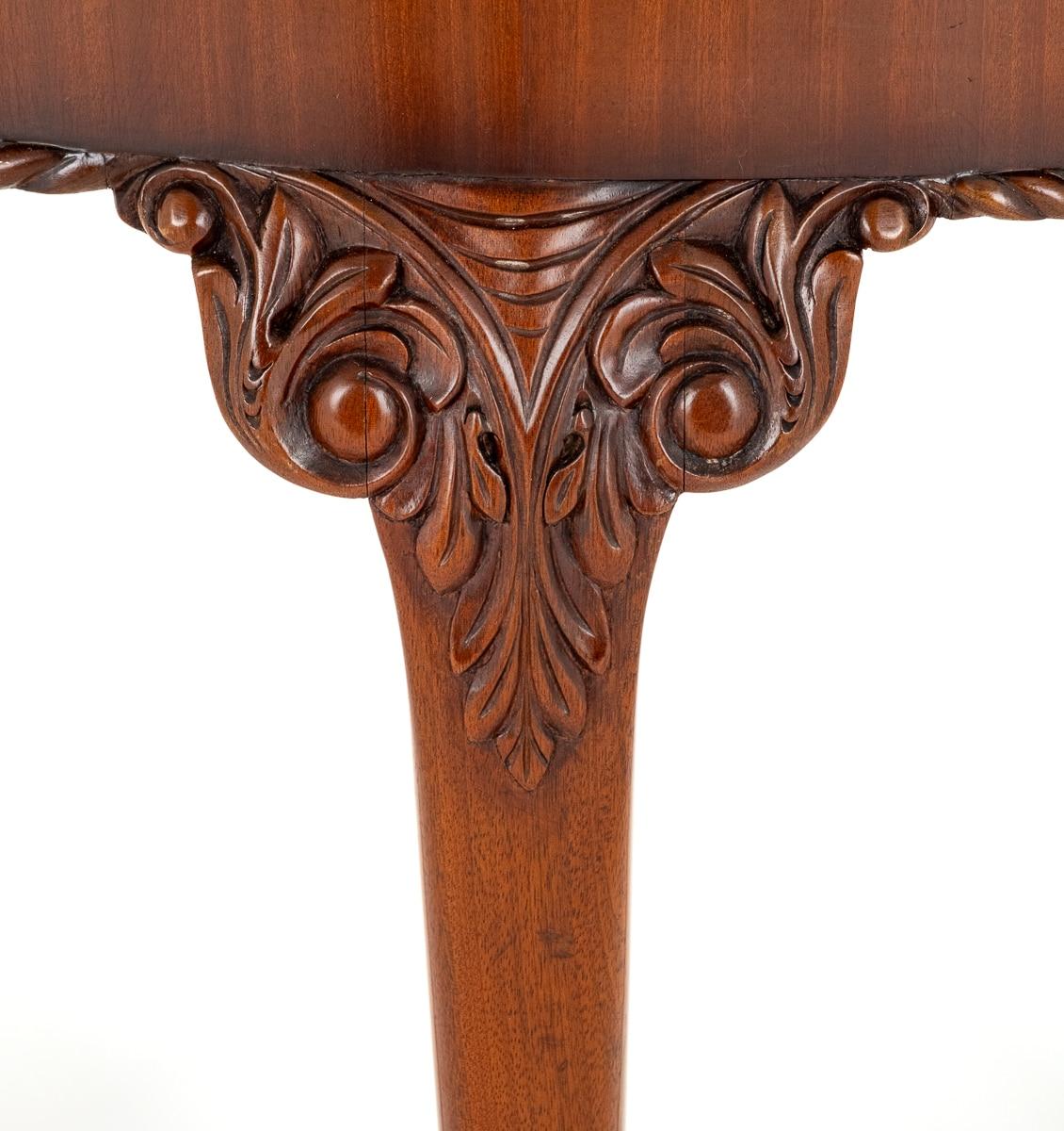 Mahogany Queen Anne Style Games Table