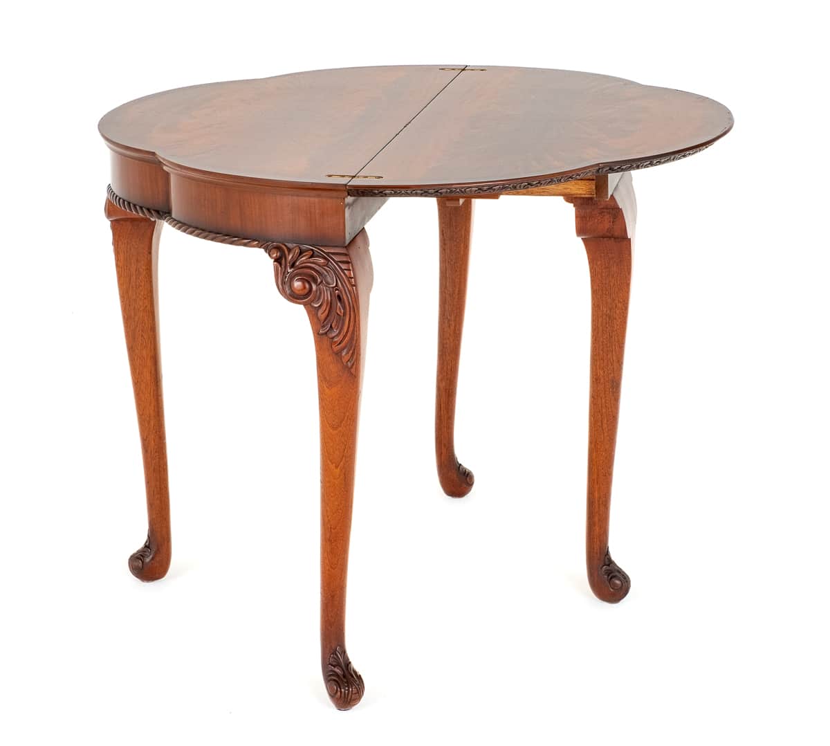 Mahogany Queen Anne Style Games Table