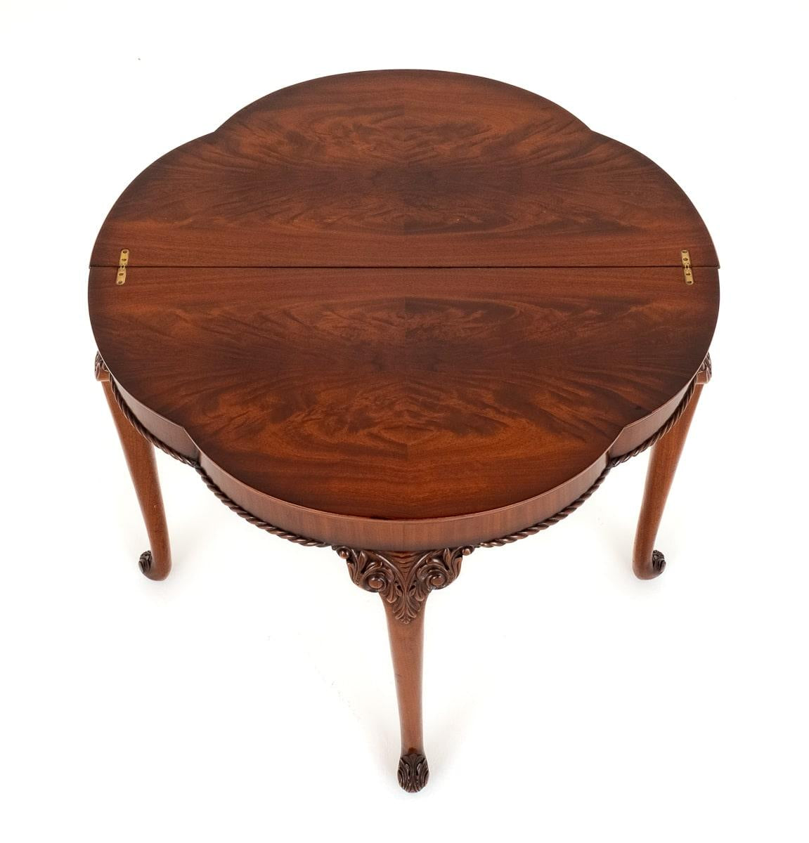 Mahogany Queen Anne Style Games Table