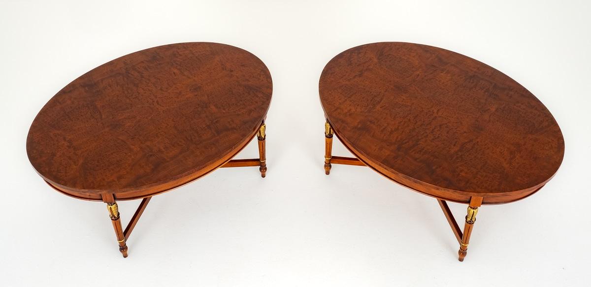 Matching Pair of Walnut Coffee Tables
