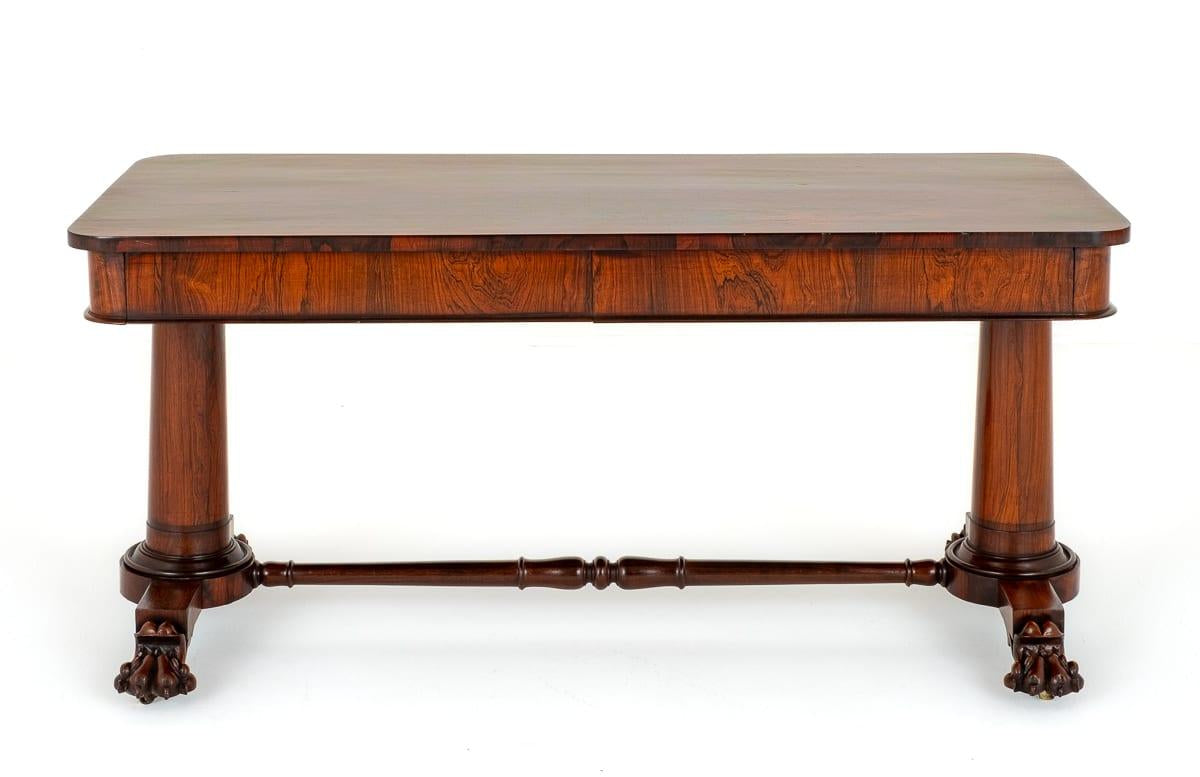 William IV Rosewood Detailed Library Table