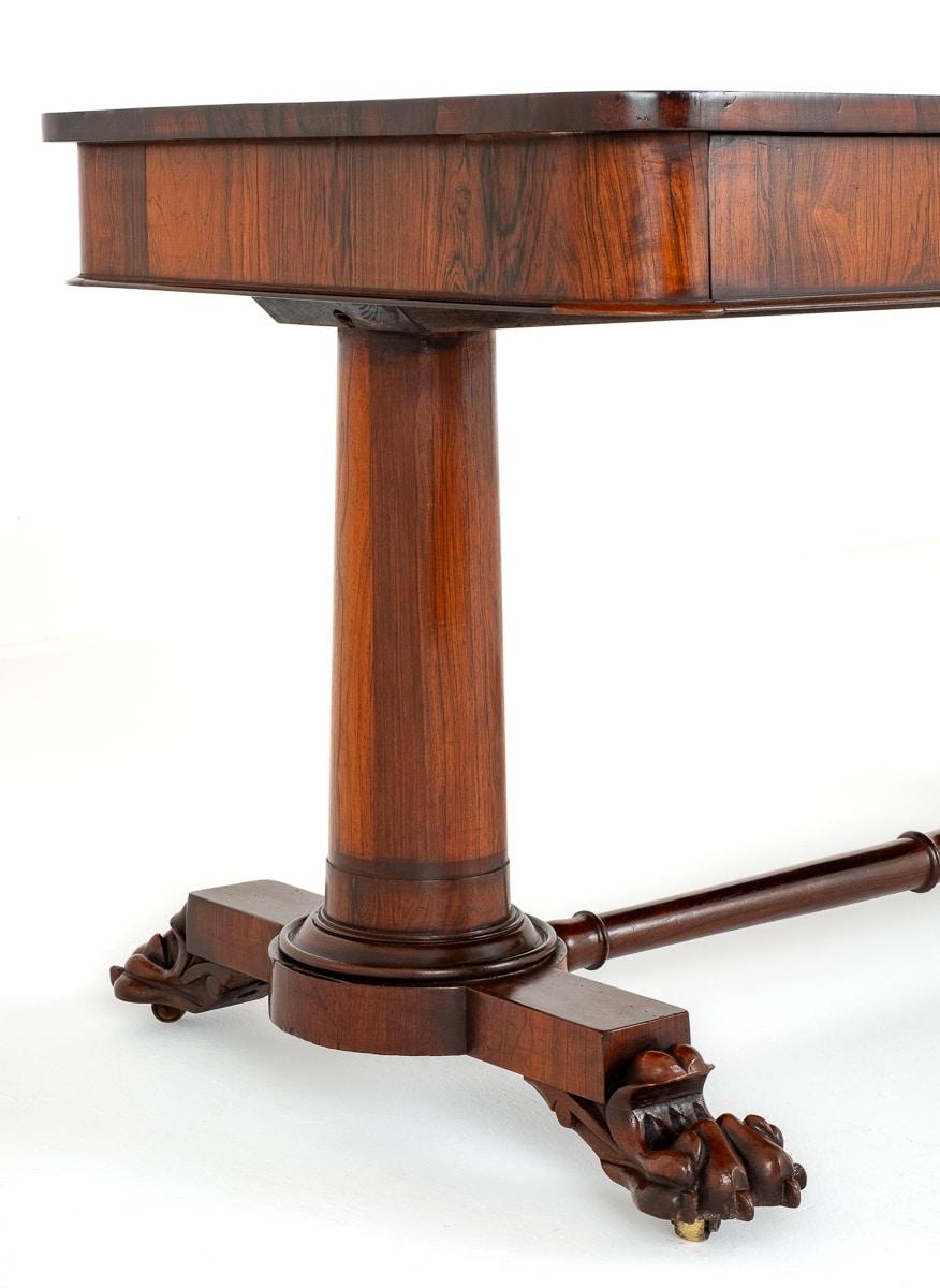 William IV Rosewood Detailed Library Table