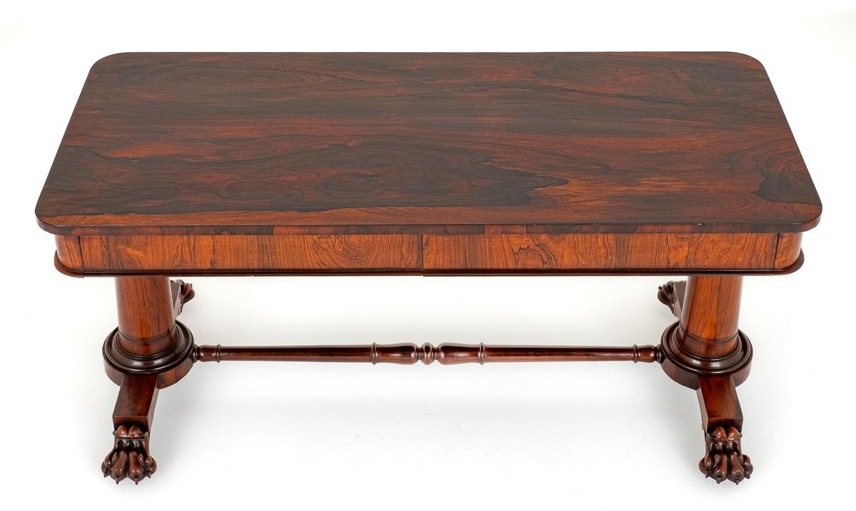 William IV Rosewood Detailed Library Table