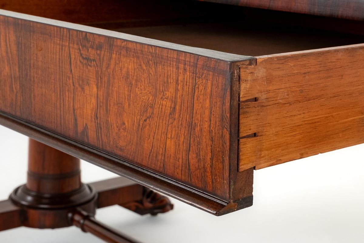 William IV Rosewood Detailed Library Table