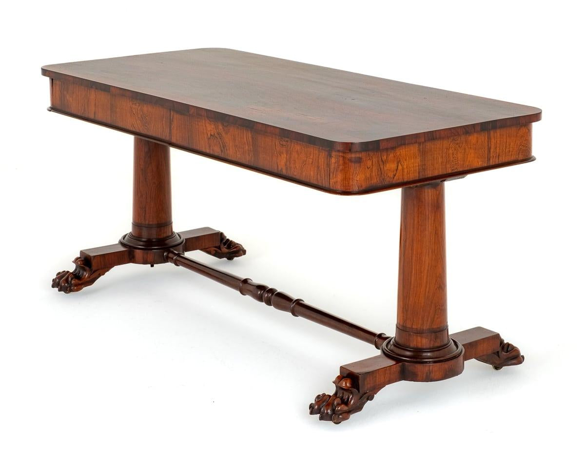 William IV Rosewood Detailed Library Table
