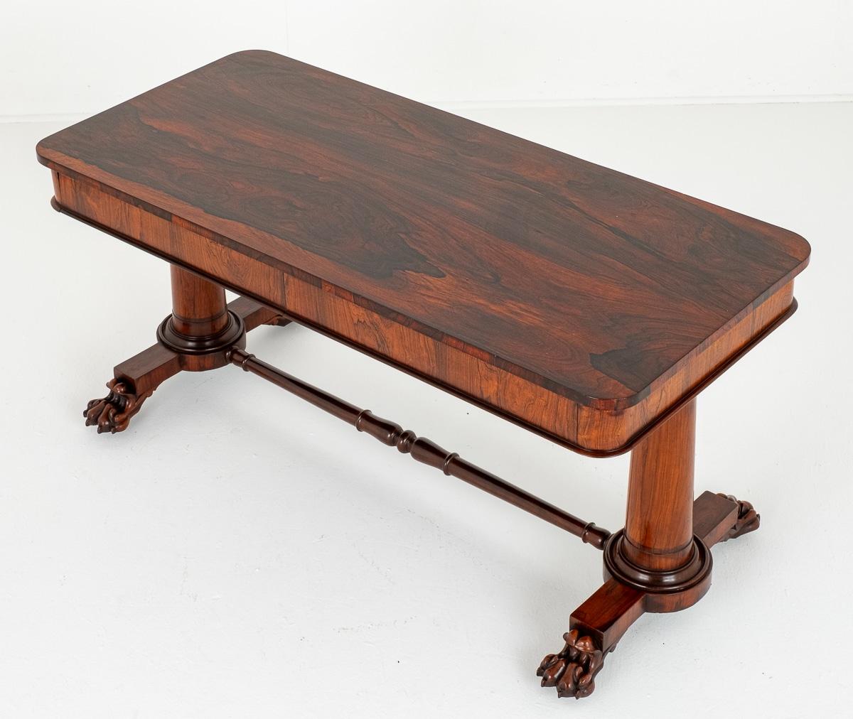 William IV Rosewood Detailed Library Table