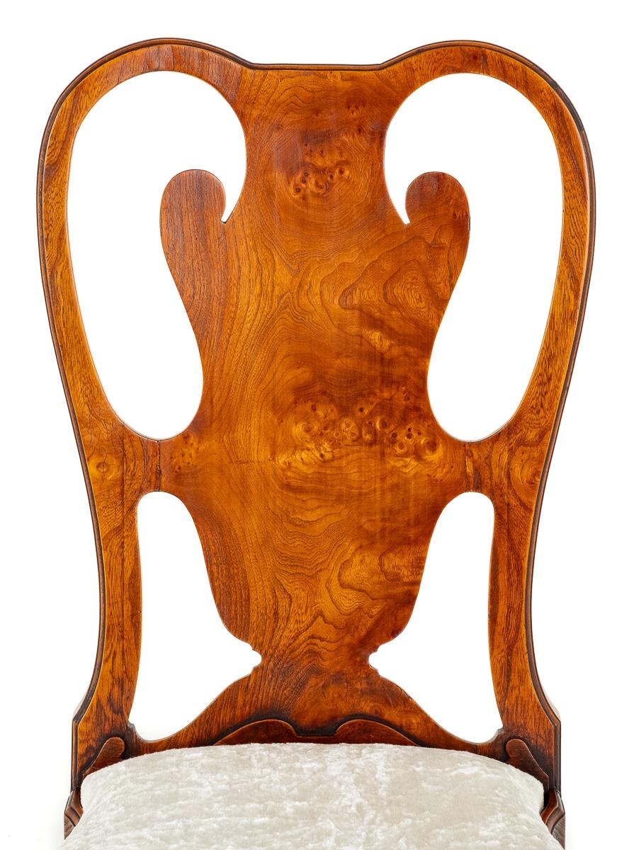 Set of 12 Queen Anne Style Dining Chairs.