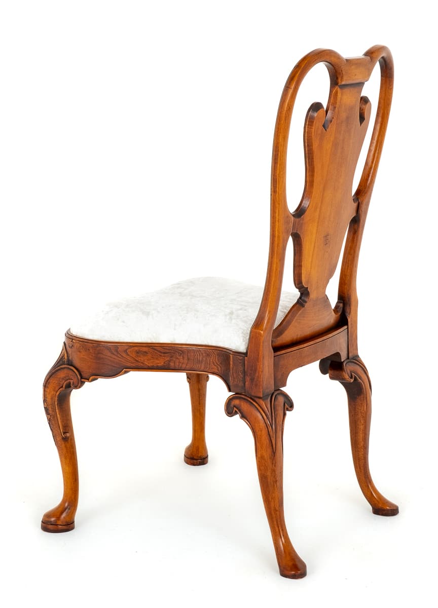 Set of 12 Queen Anne Style Dining Chairs.