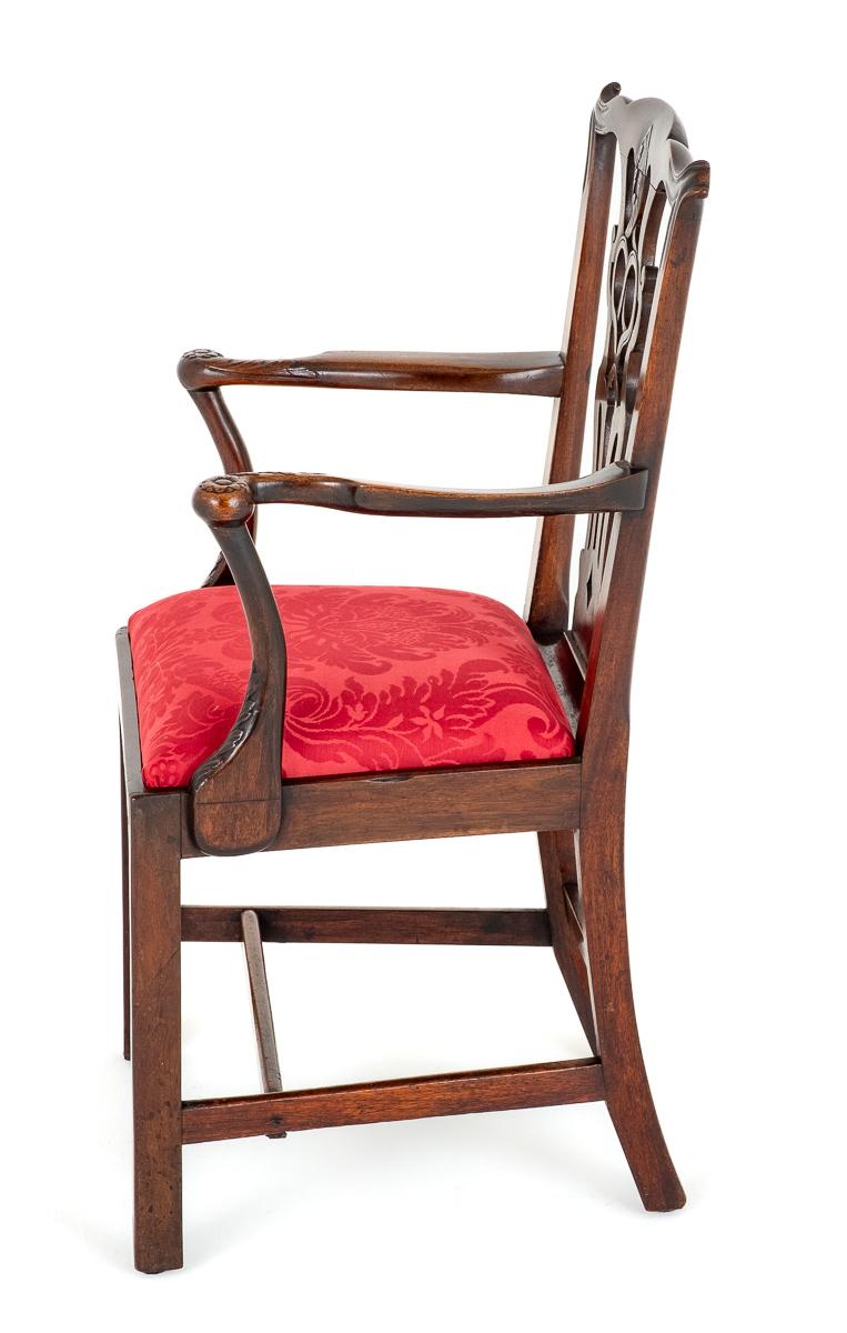 18th Century Mahogany Chippendale Style Arm Chair