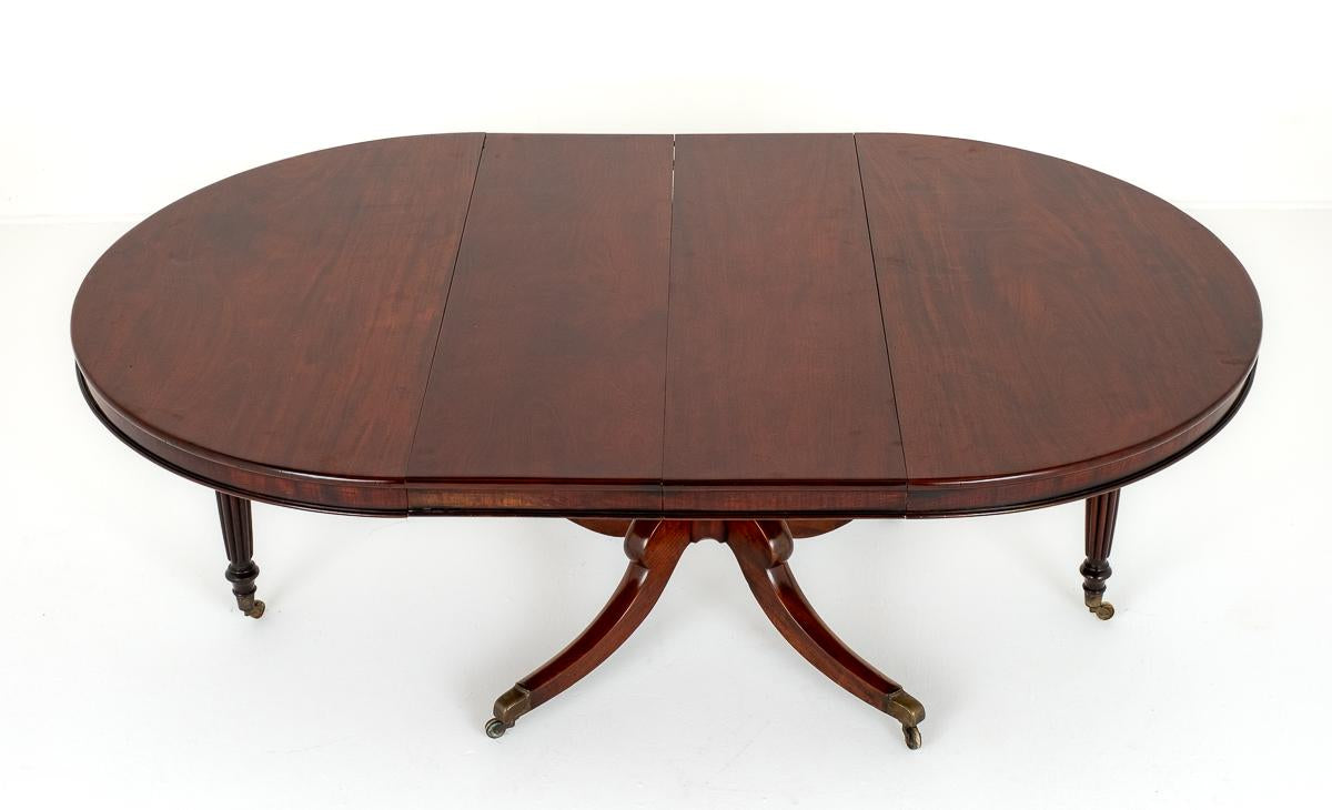 Regency Mahogany Circular Extending Dining Table