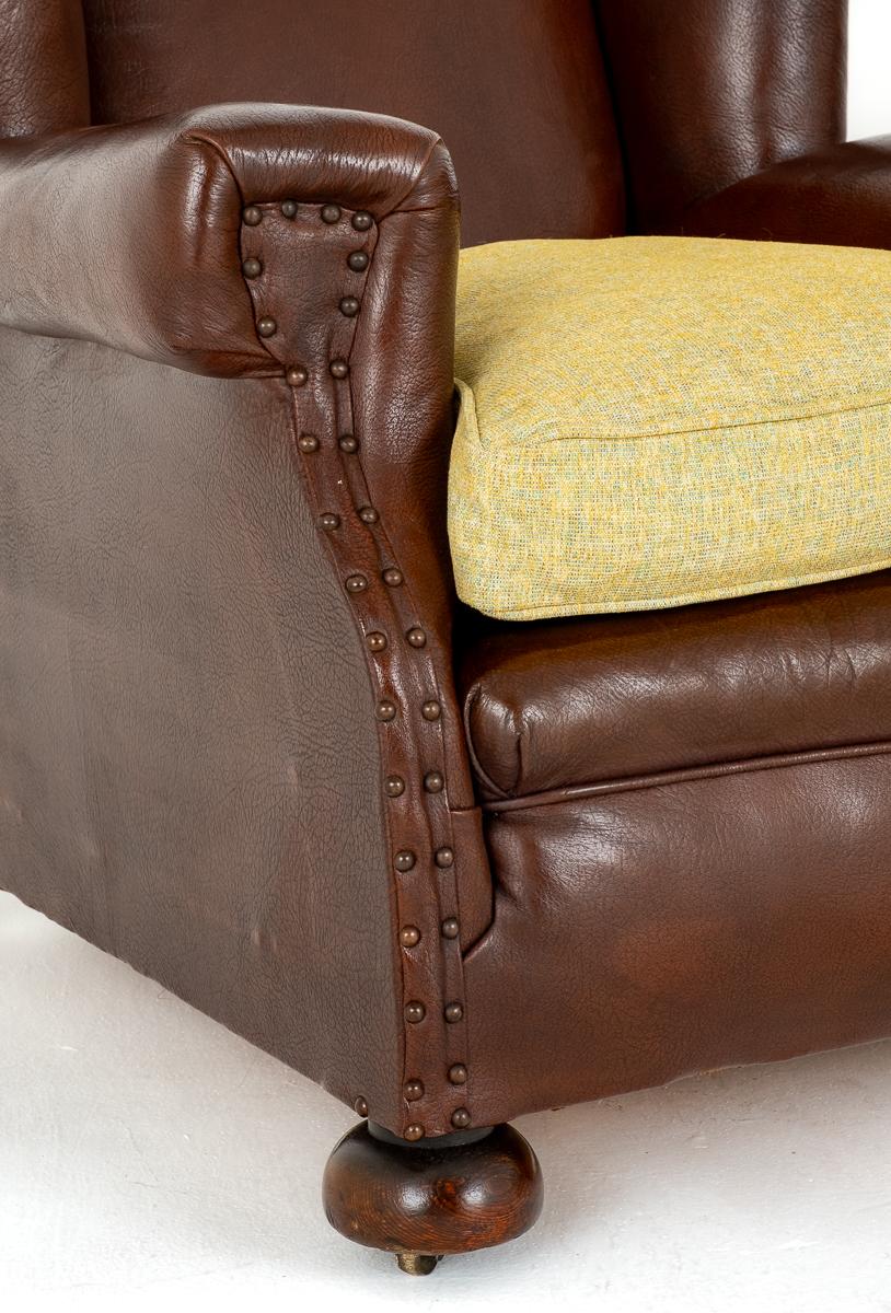 Pair of Victorian Leather Club Chairs