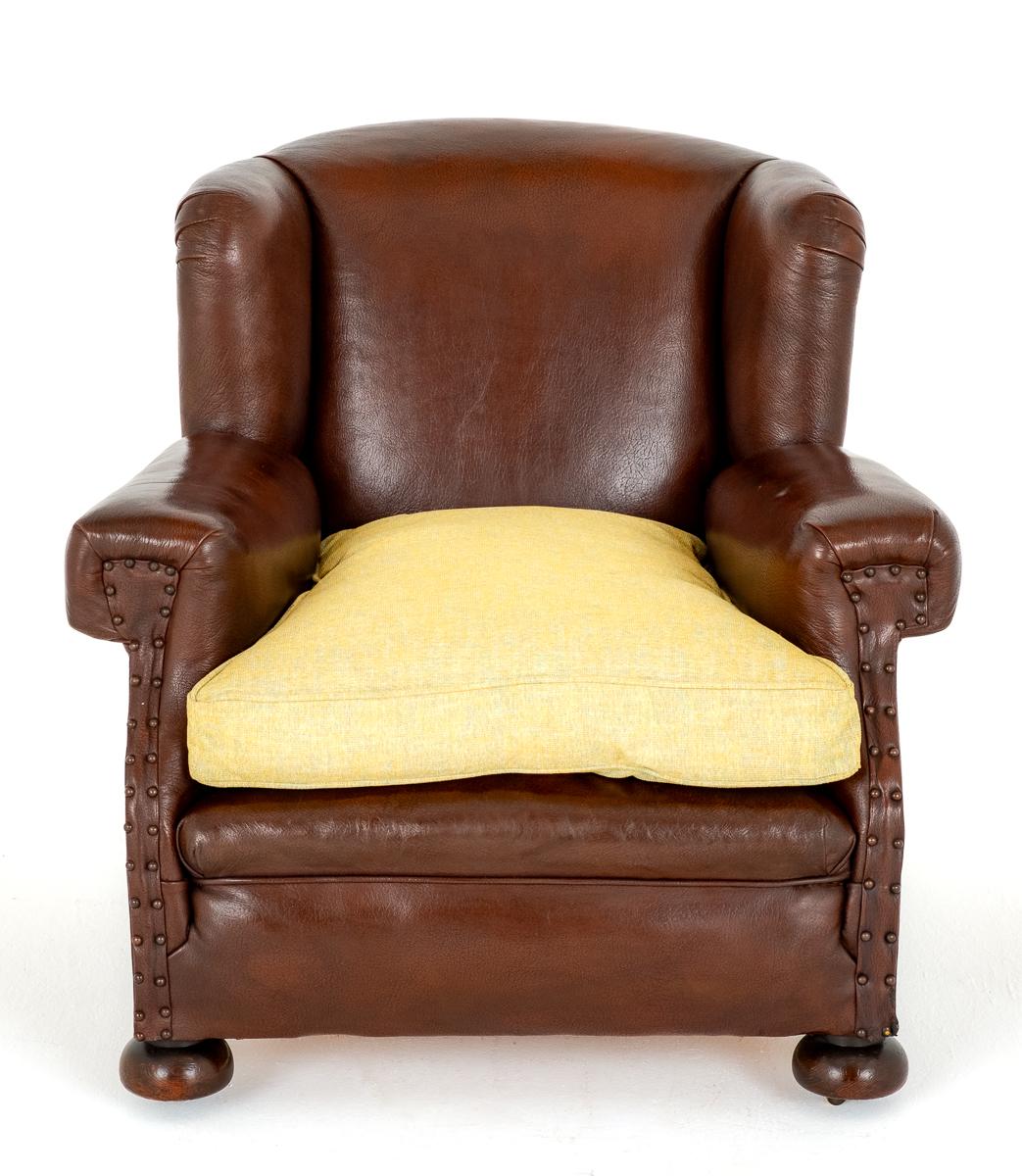 Pair of Victorian Leather Club Chairs