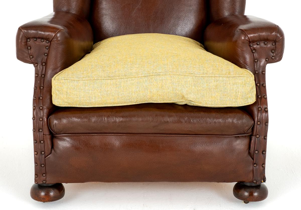 Pair of Victorian Leather Club Chairs