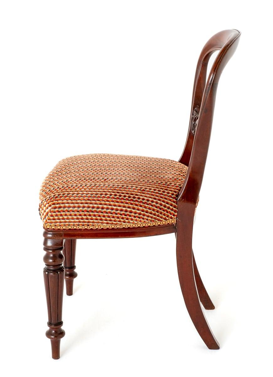Set of 8 Early Victorian Mahogany Balloon Back Dining Chairs