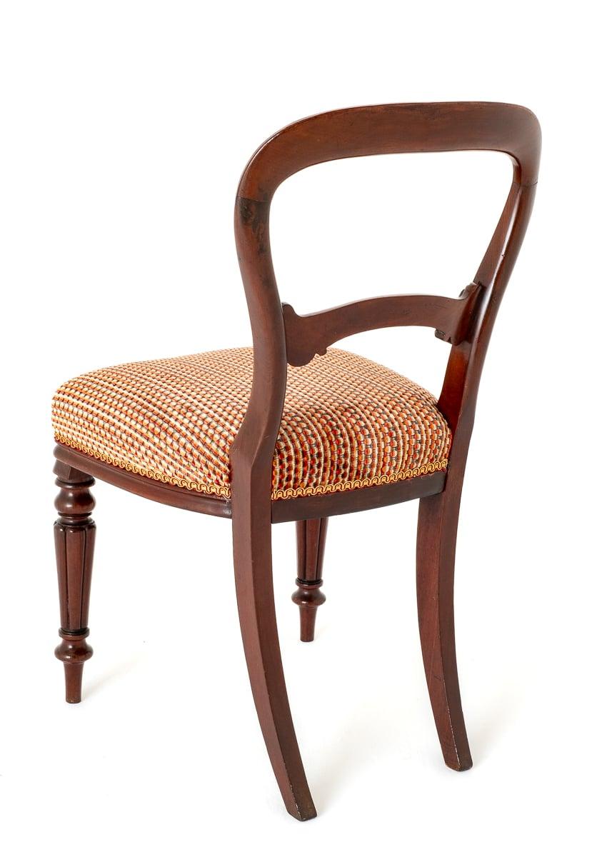 Set of 8 Early Victorian Mahogany Balloon Back Dining Chairs