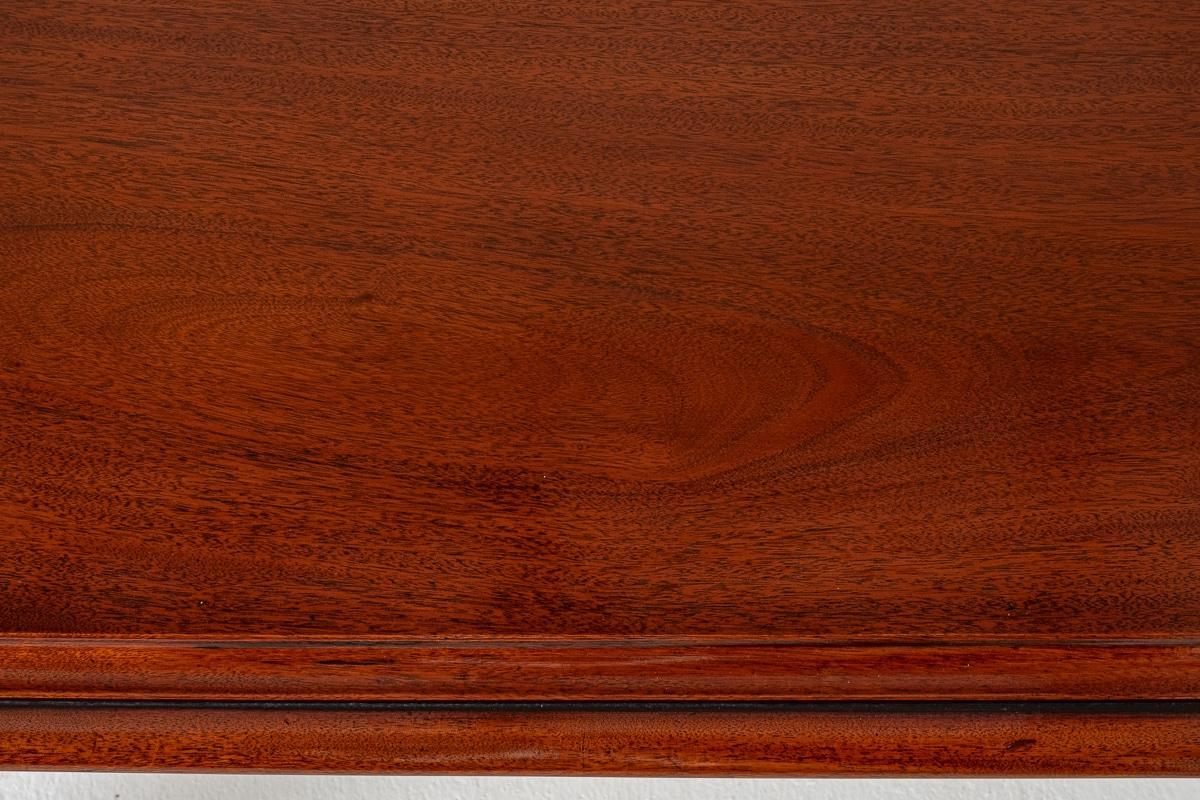 Victorian Mahogany 2 Leaf Extending Dining Table Original Brass Castors