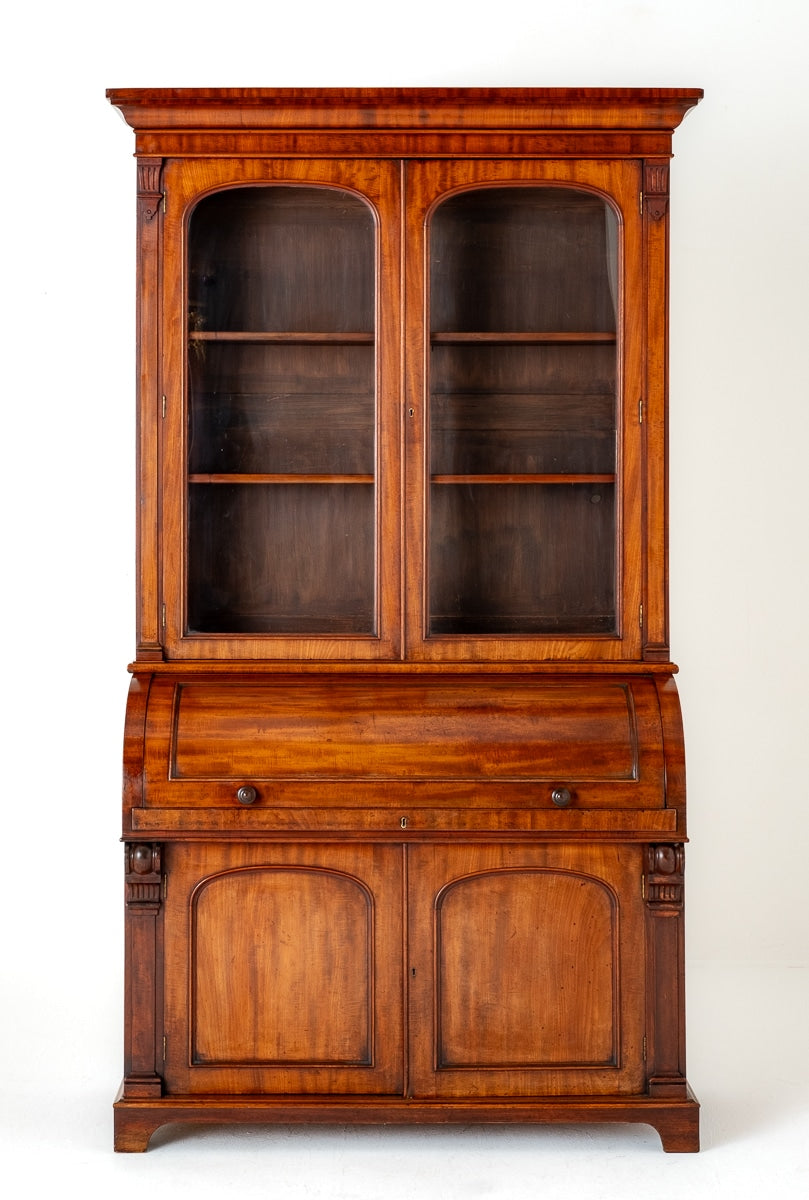 Victorian Mahogany Cylinder Bookcase