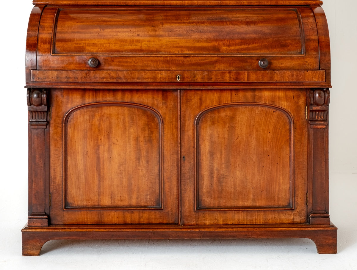Victorian Mahogany Cylinder Bookcase