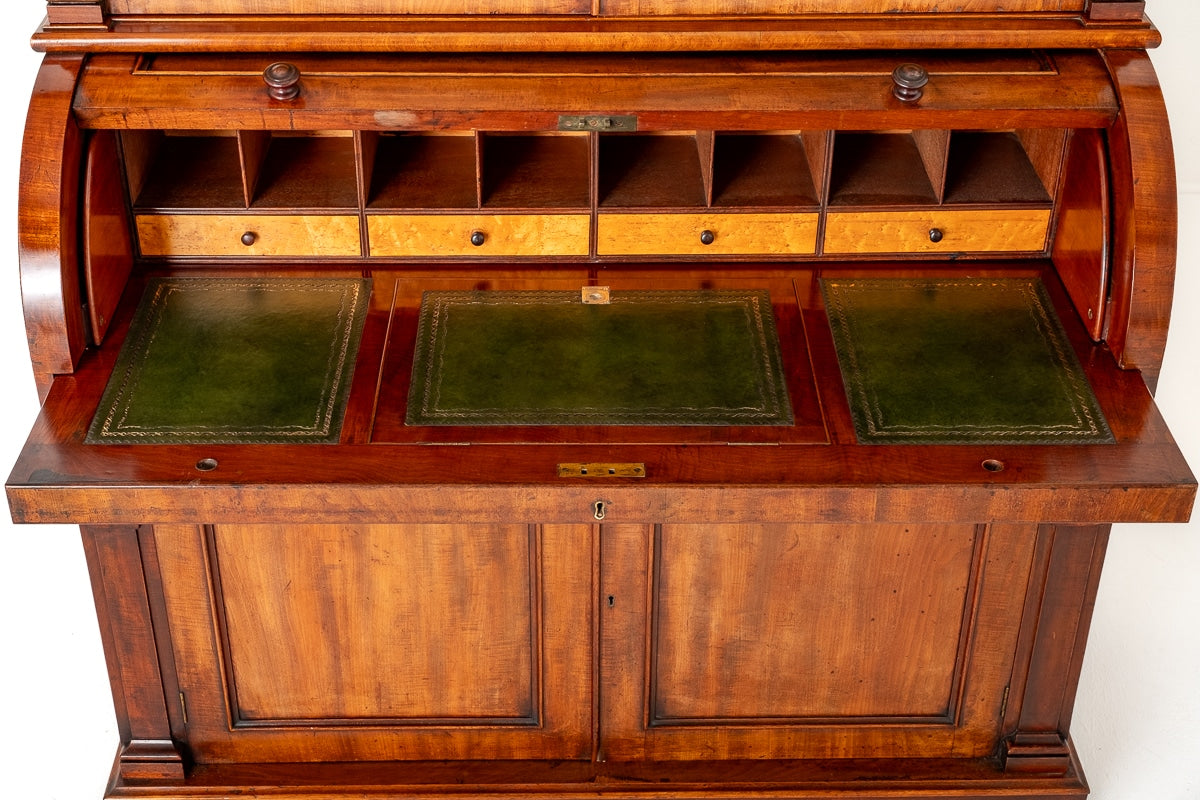 Victorian Mahogany Cylinder Bookcase
