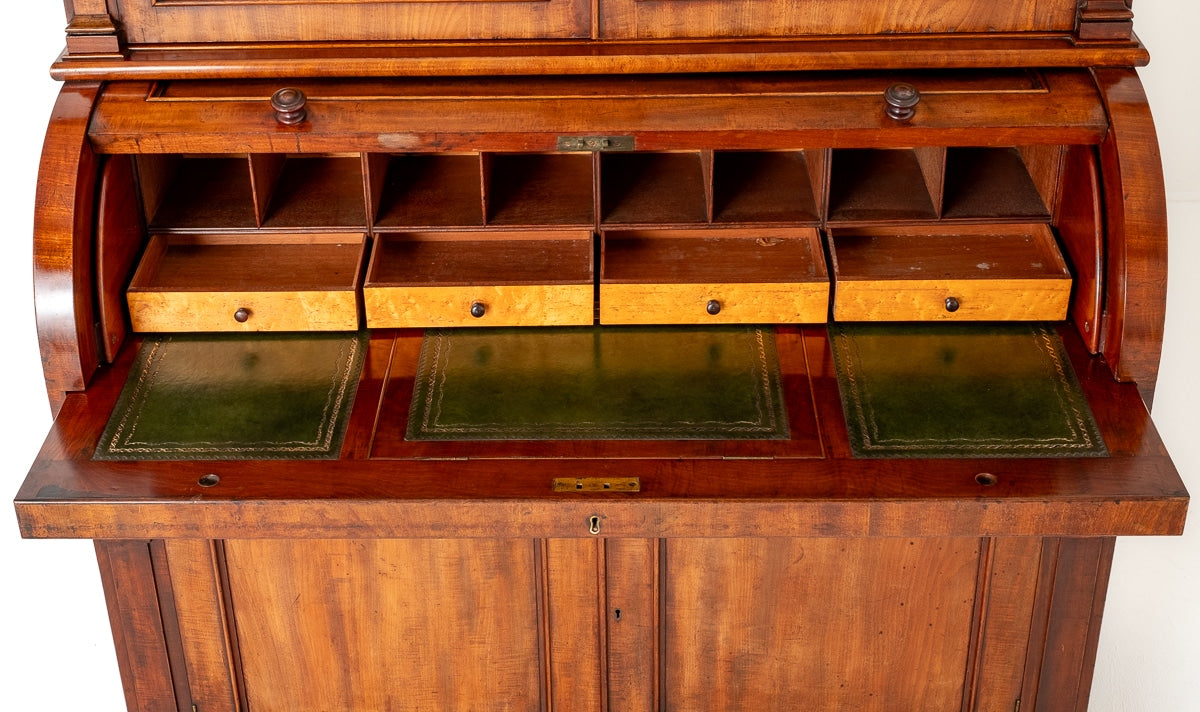 Victorian Mahogany Cylinder Bookcase