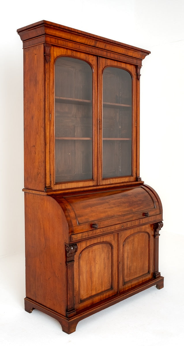 Victorian Mahogany Cylinder Bookcase