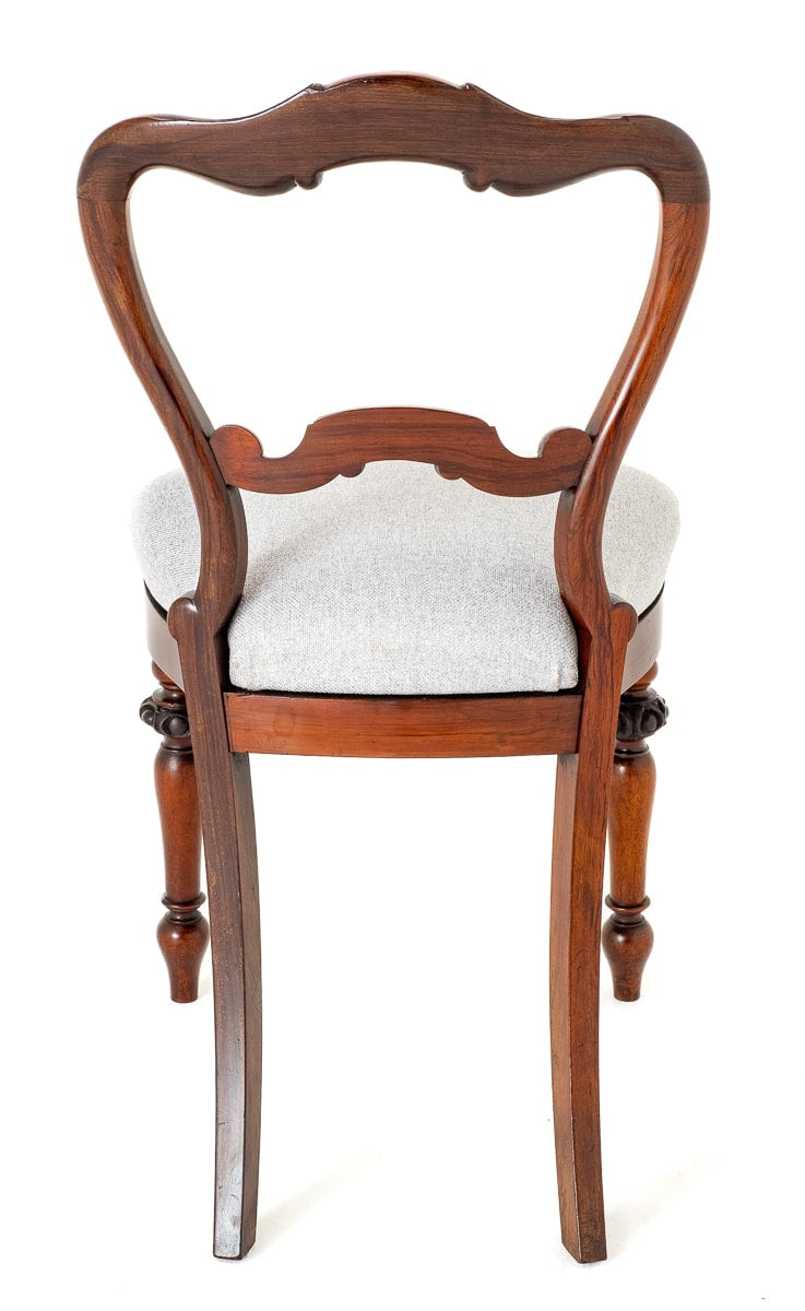 Set of 8 Pretty Victorian Rosewood Dining Chairs