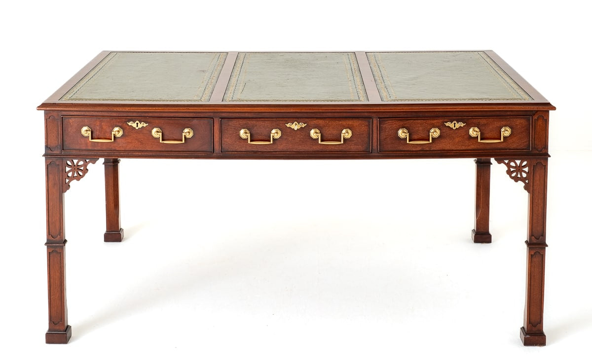 Impressive Mahogany Chippendale Style Writing Table