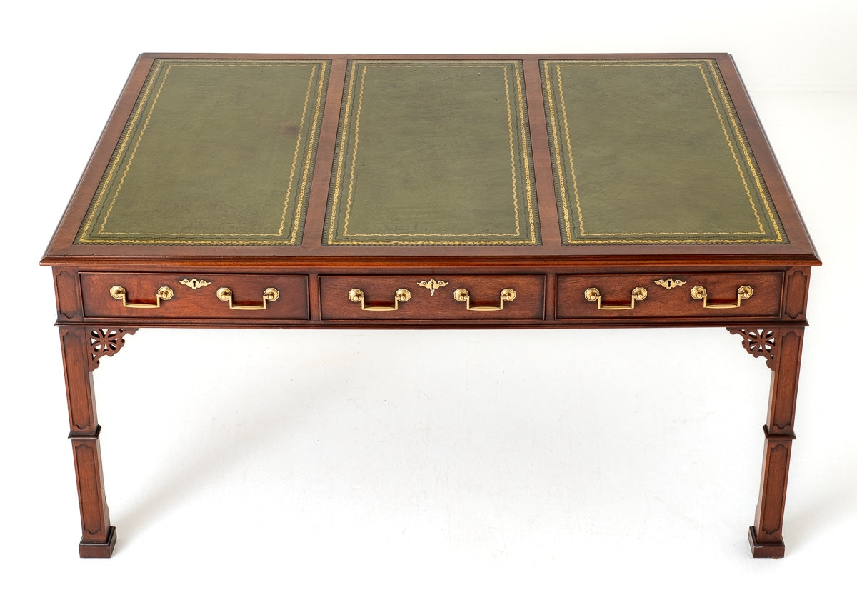 Impressive Mahogany Chippendale Style Writing Table
