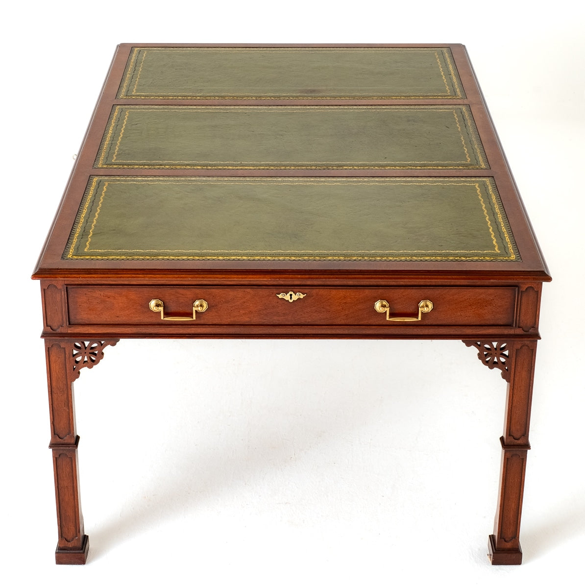Impressive Mahogany Chippendale Style Writing Table