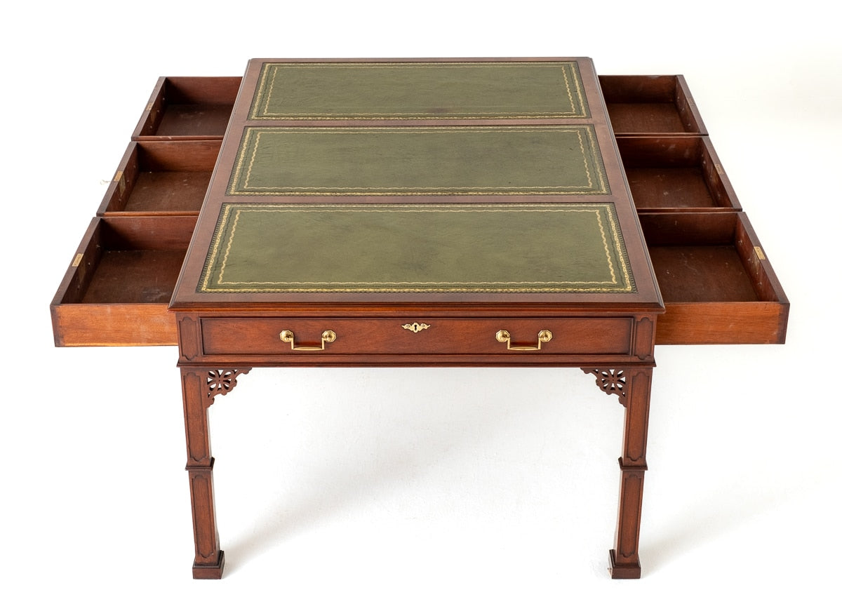 Impressive Mahogany Chippendale Style Writing Table