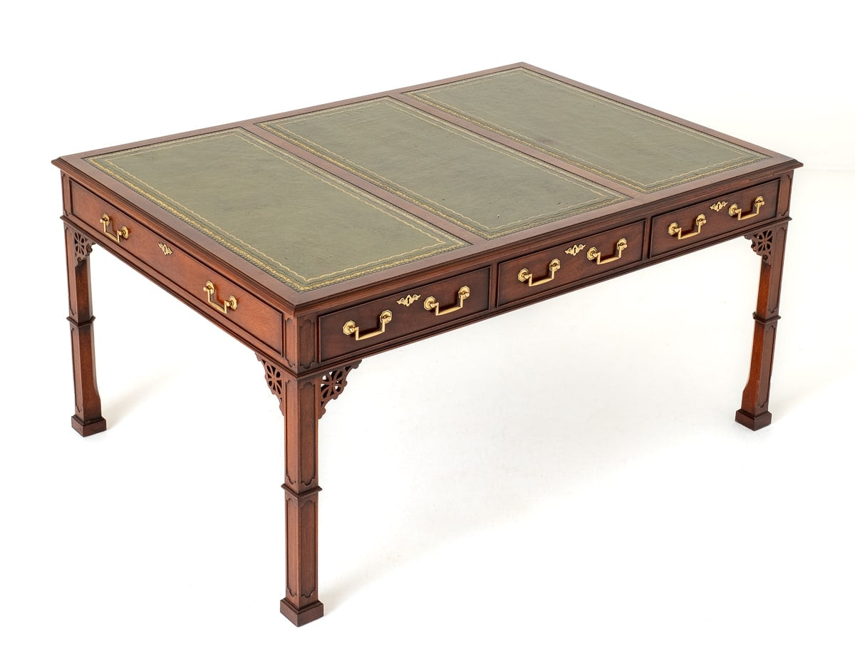 Impressive Mahogany Chippendale Style Writing Table