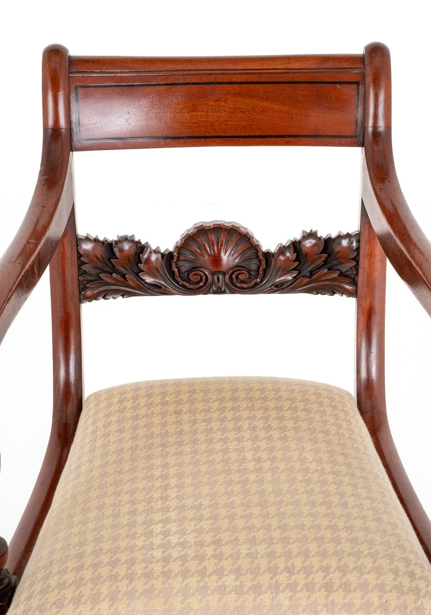 Set of 8 (6 + 2) Regency Period Mahogany Dining Chairs