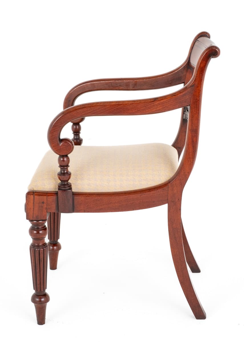 Set of 8 (6 + 2) Regency Period Mahogany Dining Chairs