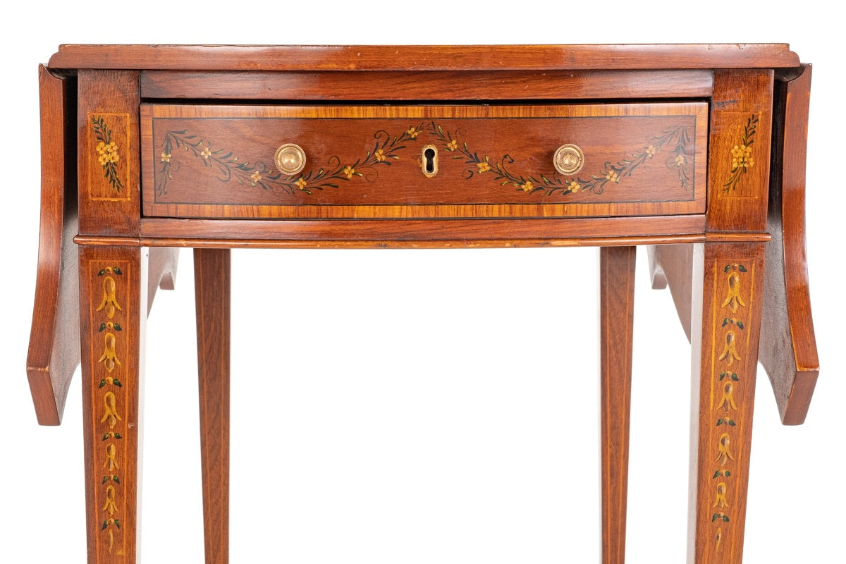 Pair of Sheraton Revival Mahogany Pembroke Tables