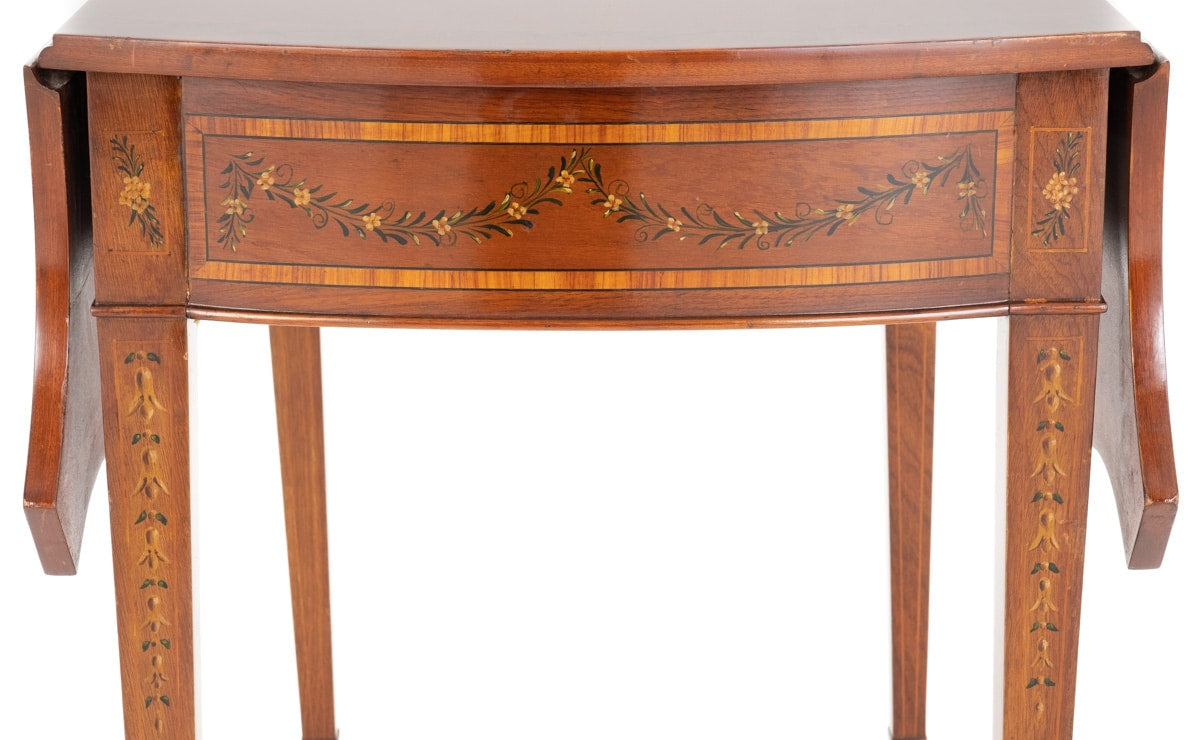 Pair of Sheraton Revival Mahogany Pembroke Tables