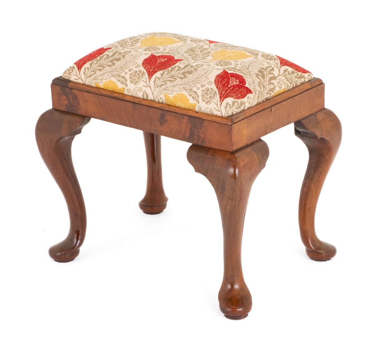 Queen Anne Style Walnut Stool