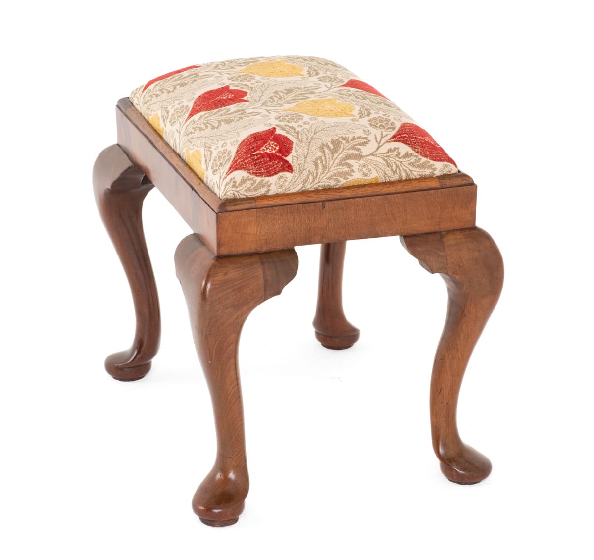 Queen Anne Style Walnut Stool