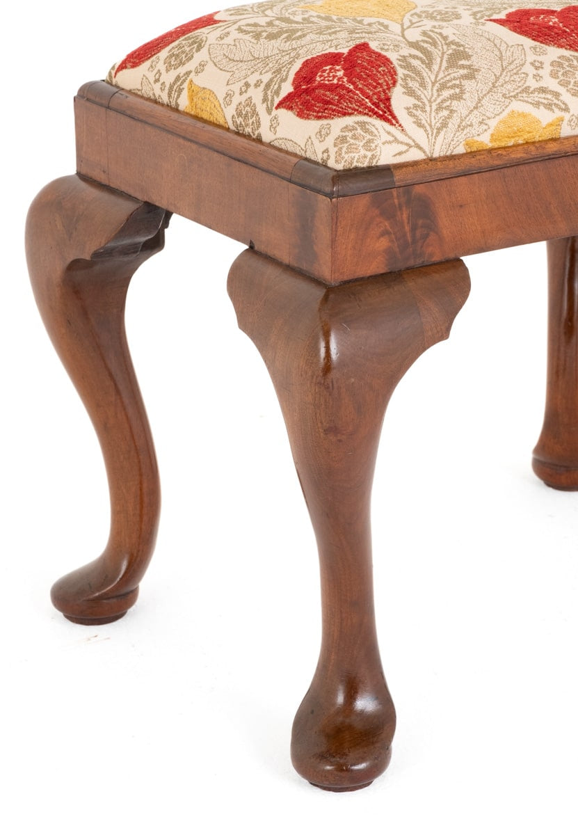 Queen Anne Style Walnut Stool
