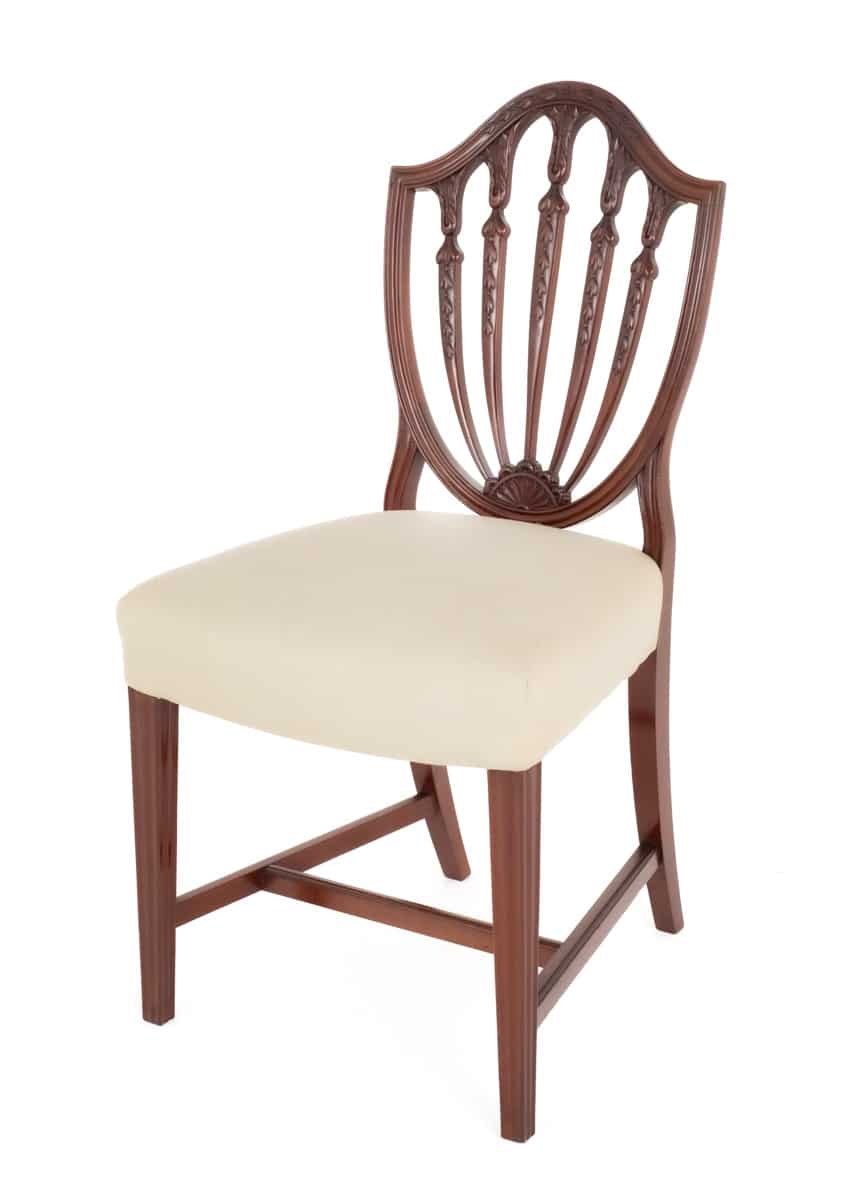 Set of 6 Mahogany Hepplewhite Revival Dining Chairs