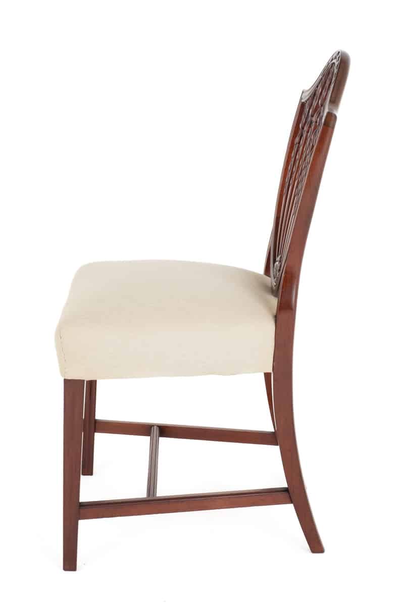 Set of 6 Mahogany Hepplewhite Revival Dining Chairs