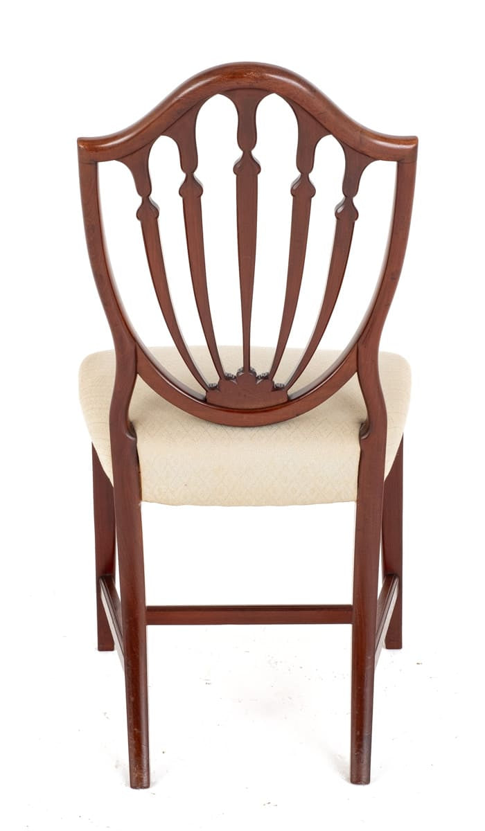 Set of 6 Mahogany Hepplewhite Revival Dining Chairs