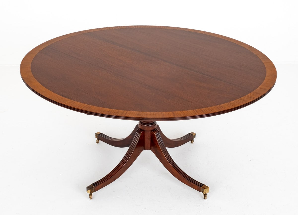 Regency Revival Mahogany Circular Dining Table